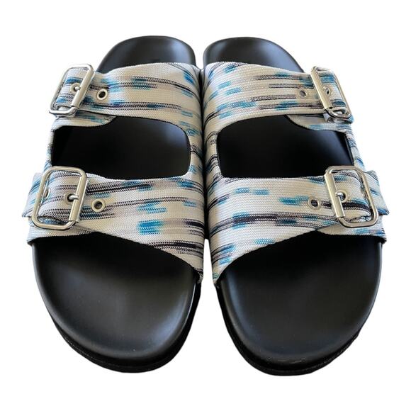 Missoni Milano Spa Slide Sandals Adjustable Double Buckle Strap Boho Sz US8 - Picture 1 of 9